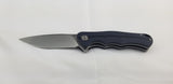 Bestech Knives Bobcat Linerlock Black/Blue G10 Folding D2 Steel Knife G22D1