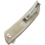 Bestech Knives Swift Beige Micarta Linerlock D2 Folding Knife 30c1