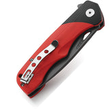 Bestech Knives Pocket Knife Airstream Linerlock Red/Black G10 Folding D2 47D