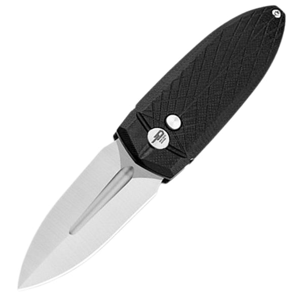 Bestech Knives QUQU Cricket Button Lock Black G10 Folding 14C28N Pocket Knife G57A1