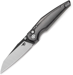 Bestech Knives Snakebird Button Lock Black Micarta Folding 14C28N Pocket Knife G58B