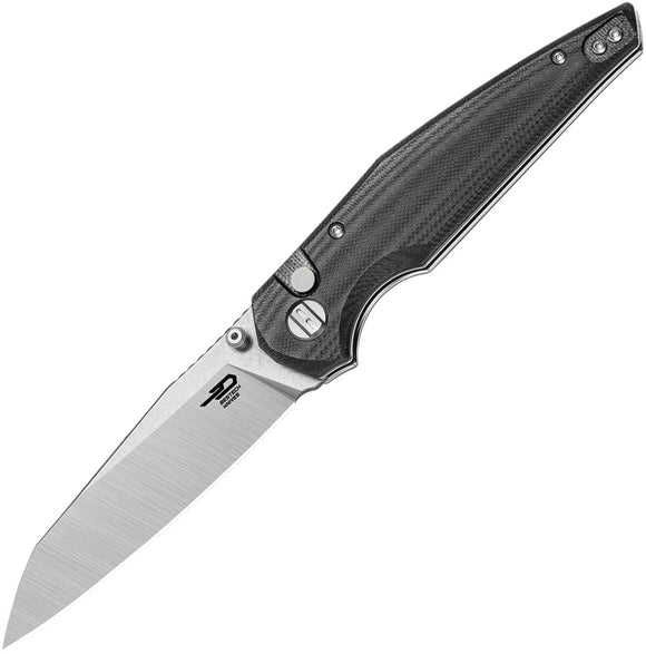 Bestech Knives Snakebird Button Lock Black G10 Folding 14C28N Pocket Knife G58C