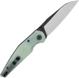 Bestech Knives Snakebird Button Lock Jade G10 Folding 14C28N Pocket Knife G58D