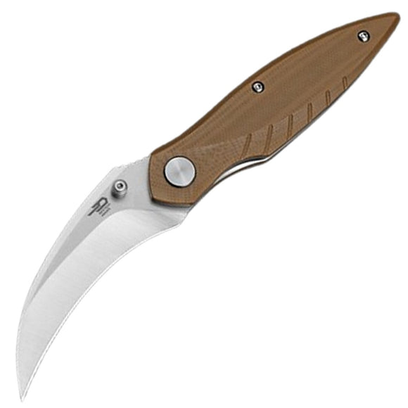 Bestech Knives Mantidae Linerlock Brown G10 Folding 14C28N Pocket Knife G60B