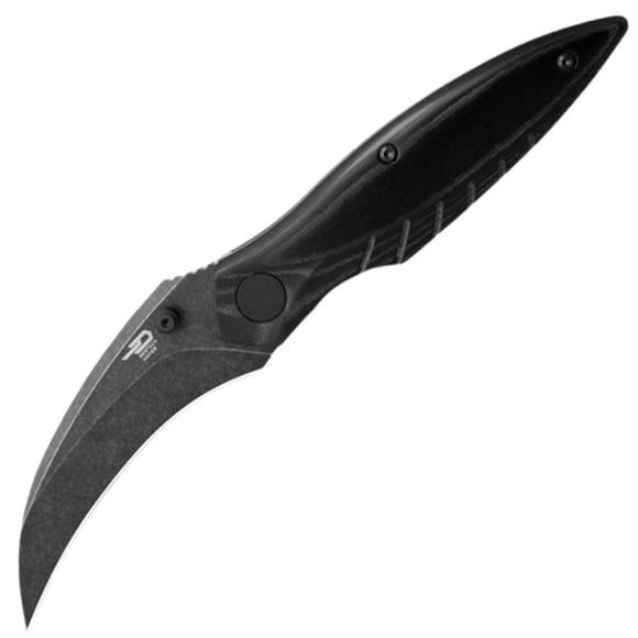 Bestech Knives Mantidae Linerlock Black Micarta Folding 14C28N Pocket Knife G60D