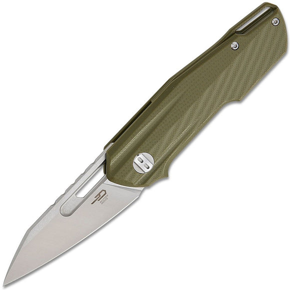 Bestech Knives Toddler Linerlock OD Green G10 Folding 14C28N Pocket Knife G64B