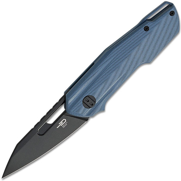 Bestech Knives Toddler Linerlock Blue-Gray G10 Folding 14C28N Pocket Knife G64E