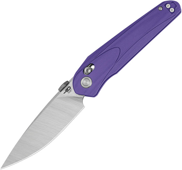 Bestech Knives Mothus Bar Lock Purple G10 Folding 14C28N Pocket Knife G67C