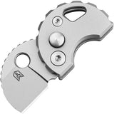 Bestechman Turtle Button Lock Gray Titanium Folding 14C28N Pocket Knife KM20A