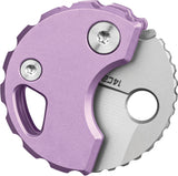 Bestechman Turtle Button Lock Purple Titanium Folding 14C28N Pocket Knife KM20B