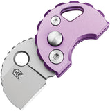 Bestechman Turtle Button Lock Purple Titanium Folding 14C28N Pocket Knife KM20B