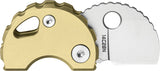 Bestechman Turtle Button Lock Gold Titanium Folding 14C28N Pocket Knife KM20C