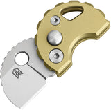 Bestechman Turtle Button Lock Gold Titanium Folding 14C28N Pocket Knife KM20C