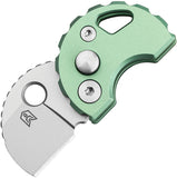 Bestechman Turtle Button Lock Green Titanium Folding 14C28N Pocket Knife KM20D