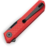 Bestechman Mini Dundee Linerlock Red G10 Folding D2 Steel Pocket Knife MK03N