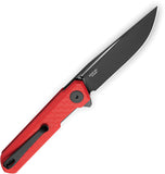 Bestechman Mini Dundee Linerlock Red G10 Folding D2 Steel Pocket Knife MK03N