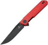 Bestechman Mini Dundee Linerlock Red G10 Folding D2 Steel Pocket Knife MK03N