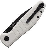 Bestechman Goodboy Button Lock White G10 Folding D2 Steel Pocket Knife MK04J