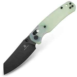 Bestechman Cicada's Wing Crossbar Lock Jade G10 Folding 10Cr15MoV Pocket Knife MK06A