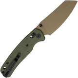 Bestechman Cicada's Wing Crossbar Lock OD Green G10 Folding Gold 10Cr15MoV Knife MK06C