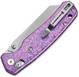 Bestechman Cicada's Wing Crossbar Lock Purple Crystallized Titanium Folding MagnaCut Knife K06O