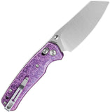 Bestechman Cicada's Wing Crossbar Lock Purple Crystallized Titanium Folding MagnaCut Knife K06O