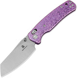 Bestechman Cicada's Wing Crossbar Lock Purple Crystallized Titanium Folding MagnaCut Knife K06O