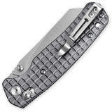 Bestechman Cicada's Wing Crossbar Lock Gray Frag Stainless Folding 10Cr15MoV Knife MK06S1
