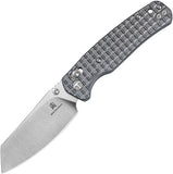 Bestechman Cicada's Wing Crossbar Lock Gray Frag Stainless Folding 10Cr15MoV Knife MK06S1