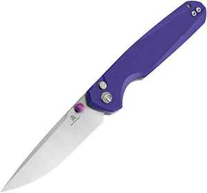 Bestechman Velix Button Lock Purple G10 Folding 14C28N Pocket Knife OPEN BOX