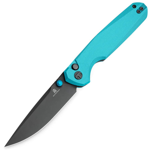 Bestechman Velix Button Lock Tiffany Blue G10 Folding Grey 14C28N Pocket Knife MK07D