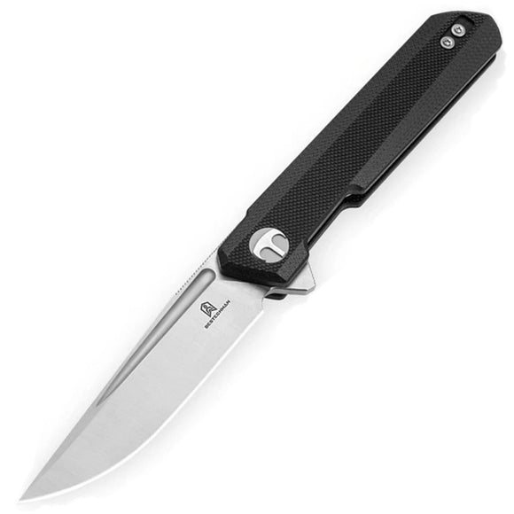 Bestechman Mini Dundee Slip Joint Black G10 Folding D2 Steel Pocket Knife MK08A