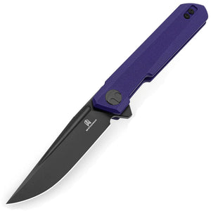 Bestechman Mini Dundee Slip Joint Purple G10 Folding D2 Steel Pocket Knife MK08D