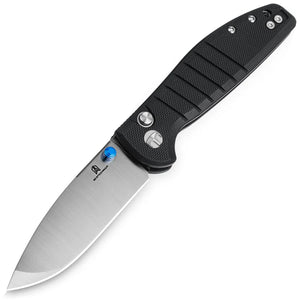 Bestechman Goodboy Jr. Button Lock Black G10 Folding D2 Steel Pocket Knife MK10A