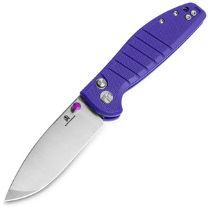 Bestechman Goodboy Jr. Button Lock Purple G10 Folding D2 Steel Pocket Knife MK10C