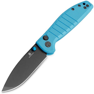 Bestechman Goodboy Jr. Button Lock Blue G10 Folding D2 Steel Pocket Knife MK10D