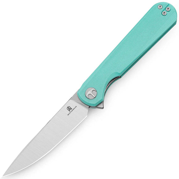 Bestechman Flick Linerlock Aqua Blue G10 Folding D2 Steel Pocket Knife MK13D