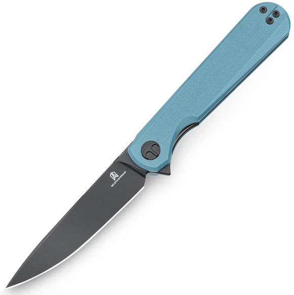 Bestechman Flick Linerlock Blue-Gray G10 Folding D2 Steel Pocket Knife MK13F