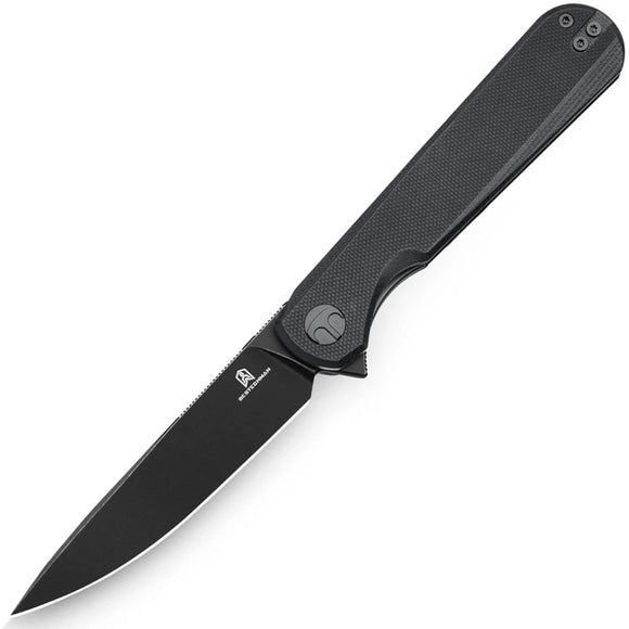 Bestechman Flick Linerlock Blackout G10 Folding D2 Steel Pocket Knife MK13H