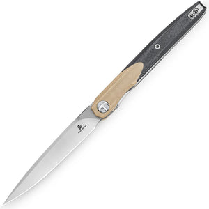 Bestechman Lanza Linerlock Black & Khaki G10 Folding 14C28N Pocket Knife MK14B