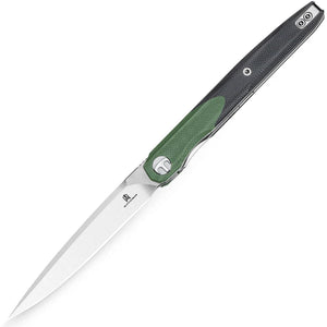 Bestechman Lanza Linerlock Black & Green G10 Folding 14C28N Pocket Knife MK14C