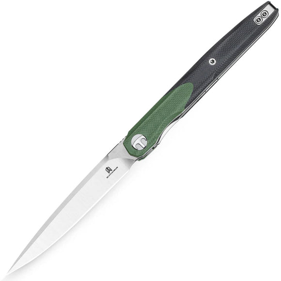Bestechman Lanza Linerlock Black & Green G10 Folding 14C28N Pocket Knife MK14C