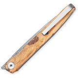 Bestechman Lanza Linerlock Olive Wood Folding Damascus Pocket Knife MK14D4