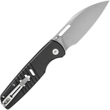 Bestechman Vector Button Lock Black Aluminum Folding D2 Steel Pocket Knife MK15A