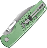 Bestechman Vector Button Lock Green Aluminum Folding D2 Steel Pocket Knife MK15C