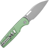 Bestechman Vector Button Lock Green Aluminum Folding D2 Steel Pocket Knife MK15C