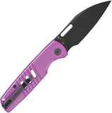 Bestechman Vector Button Lock Purple Aluminum Folding D2 Steel Pocket Knife MK15F