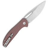 Bestechman Whalefin Button Lock Brown G10 Folding D2 Steel Drop Pt Pocket Knife KMK18C