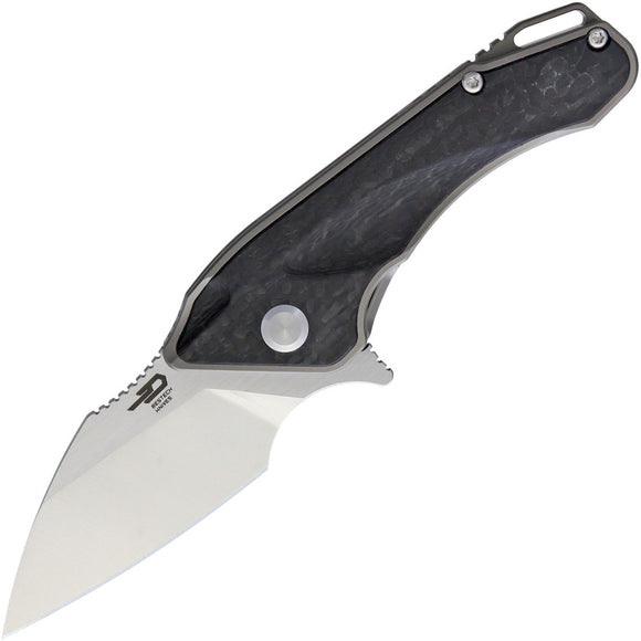 Bestech 1711 Titanium Framelock Carbon Fiber Onlay Handle Folding Knife T1711A