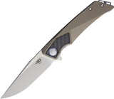 Bestech Knives Sky Hawk Framelock Bronze Titanium Stainless Folding Knife T1804D